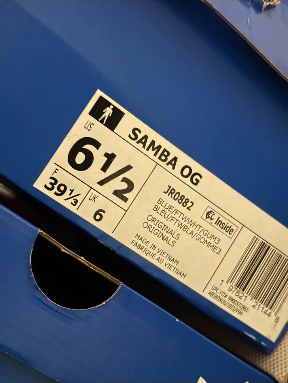 Adidas Samba OG ‘Cloud Blue / White Gum’ Men’s Size 6.5 | 9 | 12 | NEW! JR0882